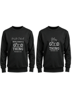 Proverbs 18:22 Couple's Crewneck Sweatshirt